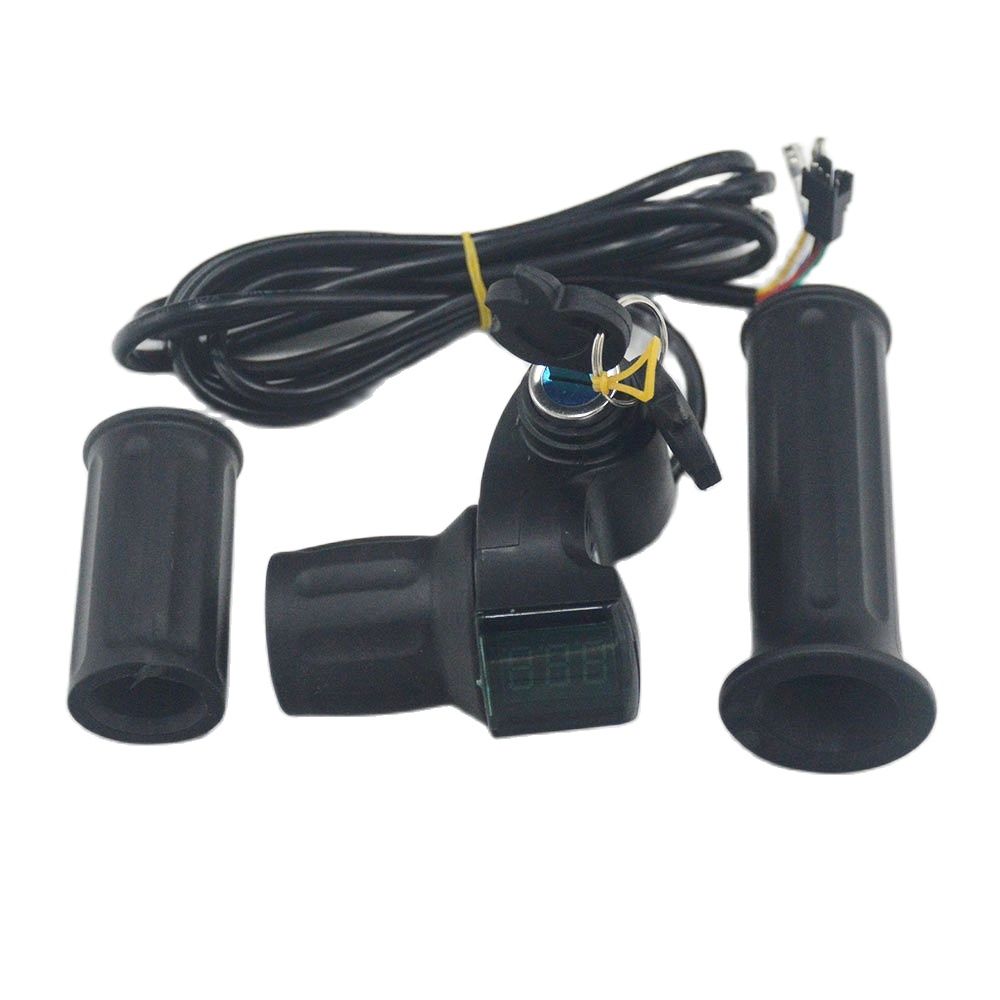 24V 36V 48V 60V 72V 96V e-bike gashendel Grip Handvat LCD Display indicator/Lock Sleutel Klop Half Twist Throttle