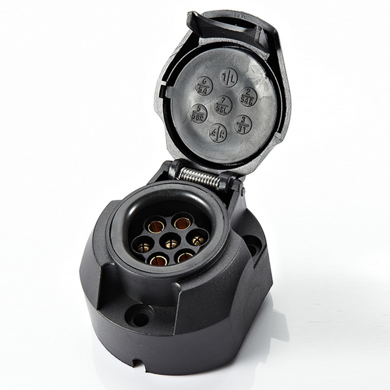 Truck accessories 12V 7pin plastic Trailer Socket female Waterproof trailer accessories camp Trailer Parts caravan accessories