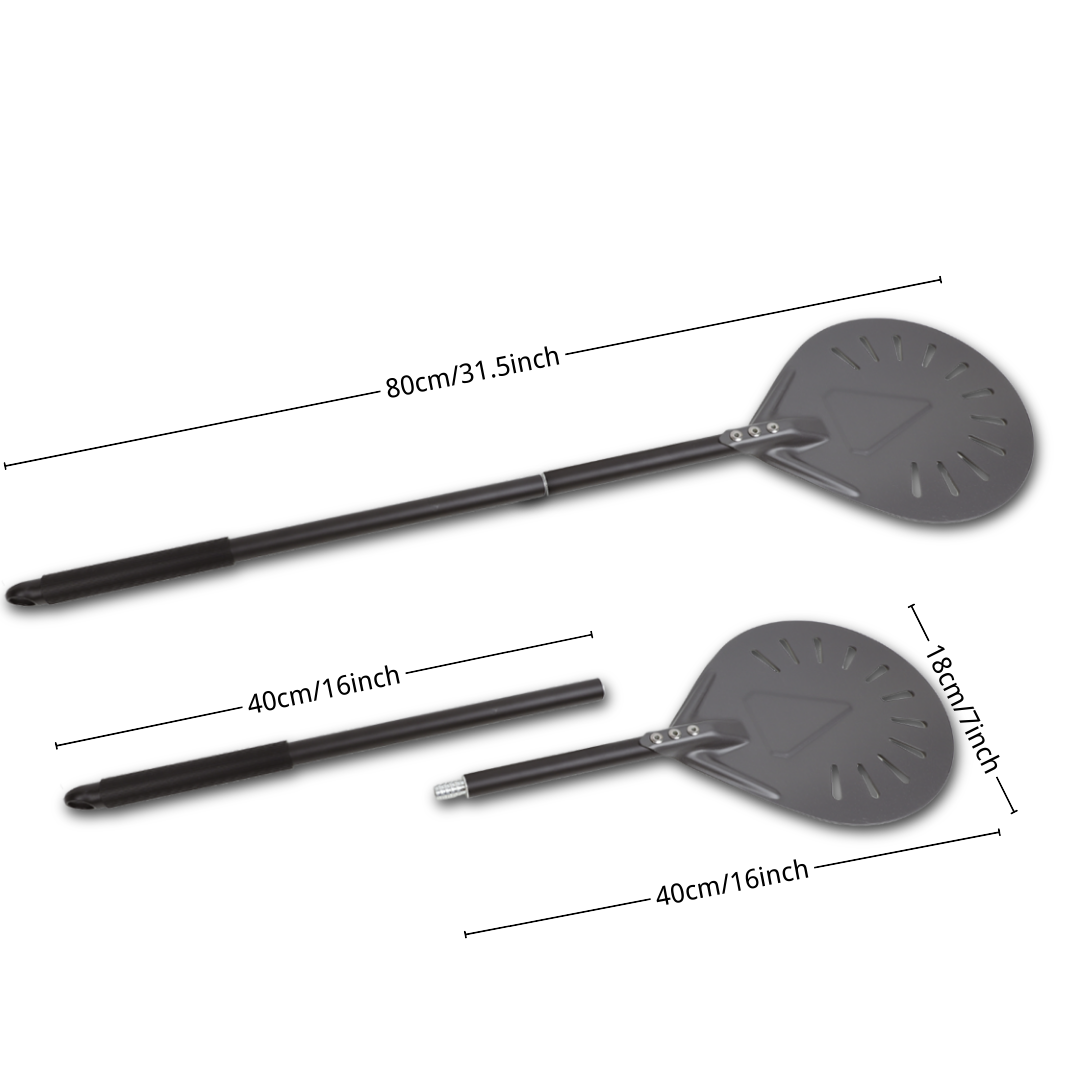 12 13 14 & 7 Inch Pizza Schil Lange Steel Draaien Peddel Aluminium Pizza Turner Bakken Tool Geperforeerde Keuken accessoires