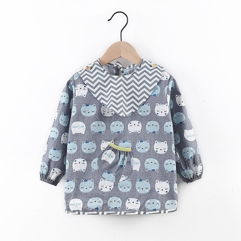 Baumwolle Baby Lätzchen Wasserdicht Art essen Kleidung freundlicher Langen Ärmeln Fütterung Kittel Lätzchen Baby Schürze Bandana Bebes Lätzchen