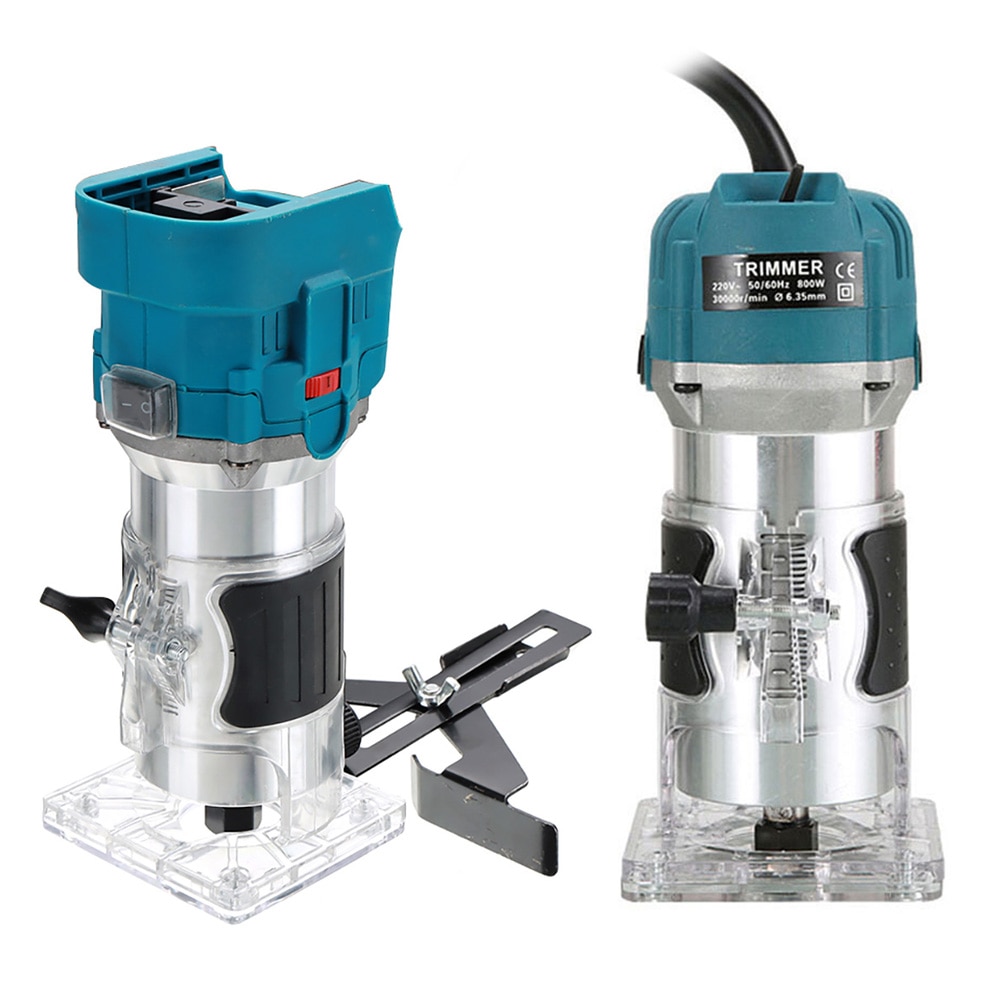 Fresadora de madera Manual, recortadora eléctrica de 6,35mm y enrutador de madera para carpintería, fresadora de 110v/220v, 3 opcionales