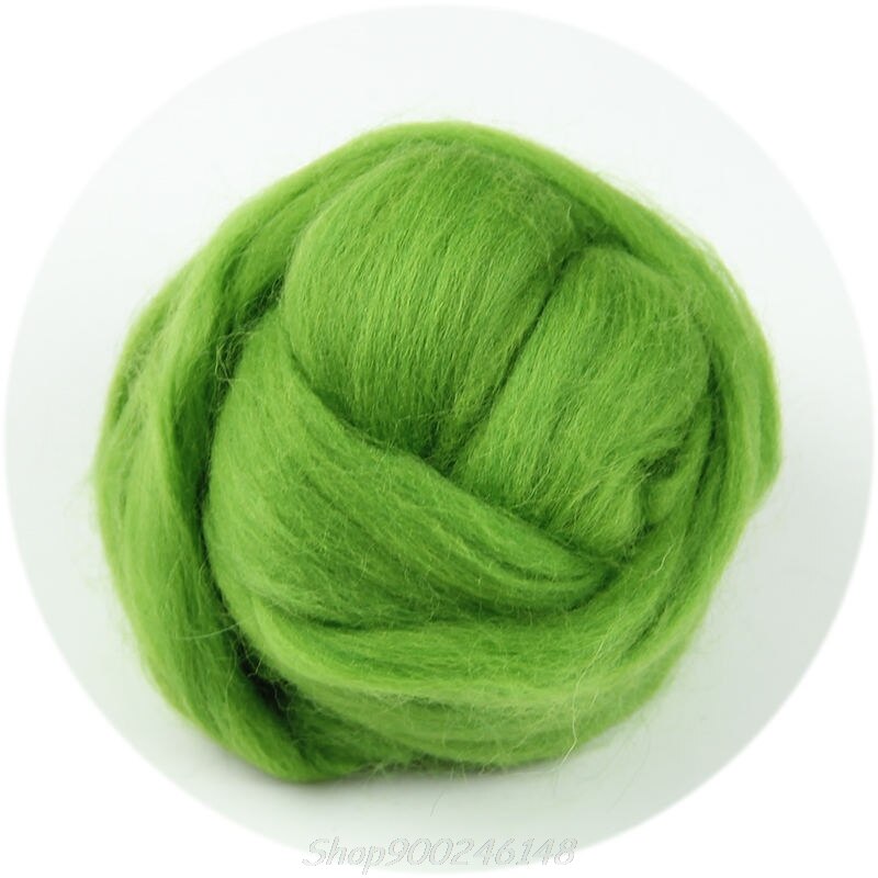 Mode Wol Corriedale Needlefelting Top Zwervende Geverfd Spinning Nat Vilten Fiber D08F: FG