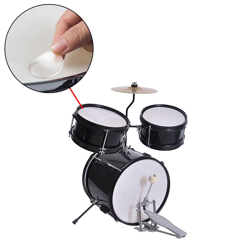 6 Stks/set Drum Demper Gel Pads Snare Drum Mute Pad Snare Tom Drum Uitlaat Mute Transparant Percussie Instrument Accessoires