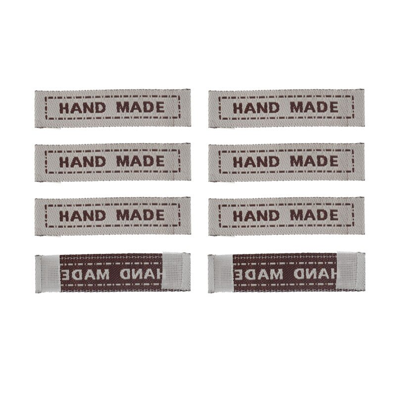 100 stks/pak Wasbare Geweven Naam Etiketten Kledingstuk Stof Tags Marker Set Handgemaakte Kleding Zorg Labels voor Kleding 4.5 cm