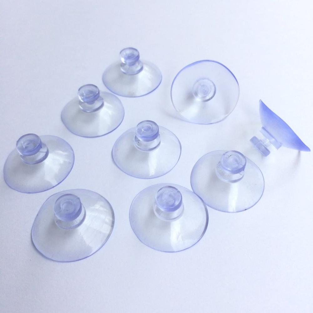 22mm bleu pvc carte tête verre panneau d'arrêt ventouse 2.2 tête plate vide forte champignon tête transparente ventouse