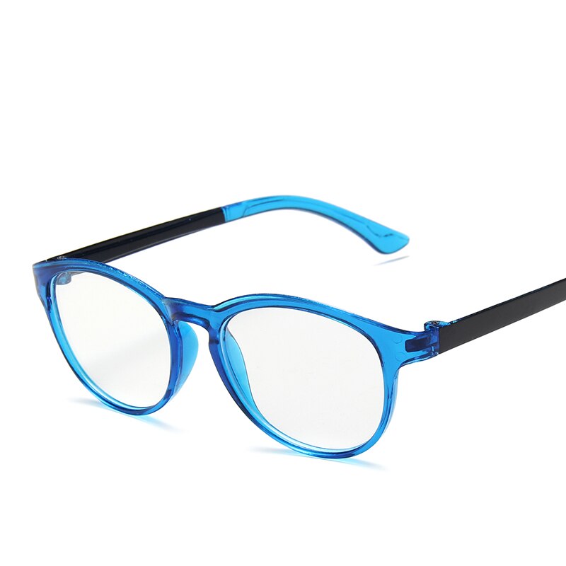 Round Kids Anti Blue Light Glasses Optical Frame Children Boys Girls Computer Transparent Eyeglasses Anti-UV Spectacles: TR blue blue