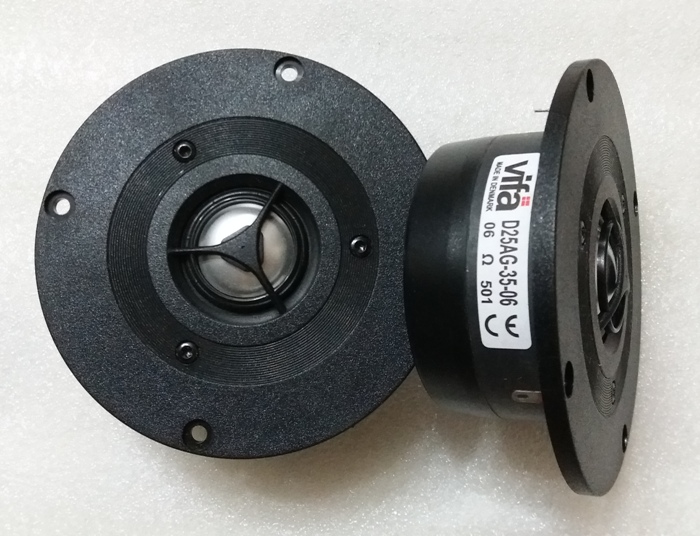 2Pieces Original Vifa D25AG-35-06 4-Inch Tweeter Driver Unit Aluminum Film Dual Magnet Neodymium Iron PCM Dedicated 6 Ohm/100W