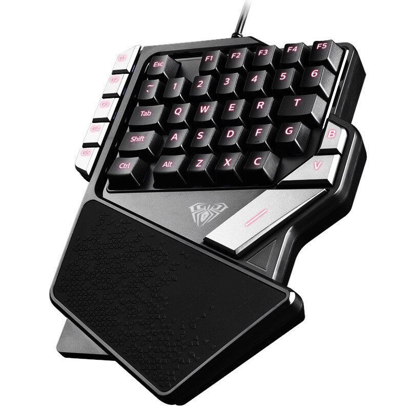 Tarantula K2 jeu à une main clavier mécanique 27 touches pas de rouge coloré respiration lumière ordinateur universel Handphone clavier: Default Title