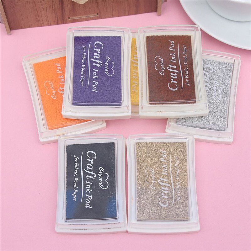 8 kleuren ambachtelijke regenboog vinger inkt pads stempels, kleine rubberen stempel inkt pads, pigment bloemblaadje vorm optie pad, wasbaar, voor kaarten maken, plakboek, kinderen schilderen DIY