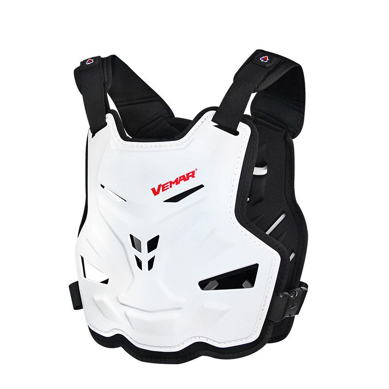 Motorcycle Body Armor Adults Moto Chest Back Protector Racing Riding Motocross Jacket Vest Protective Gear Motorcycle Protection: S-189-White Vest