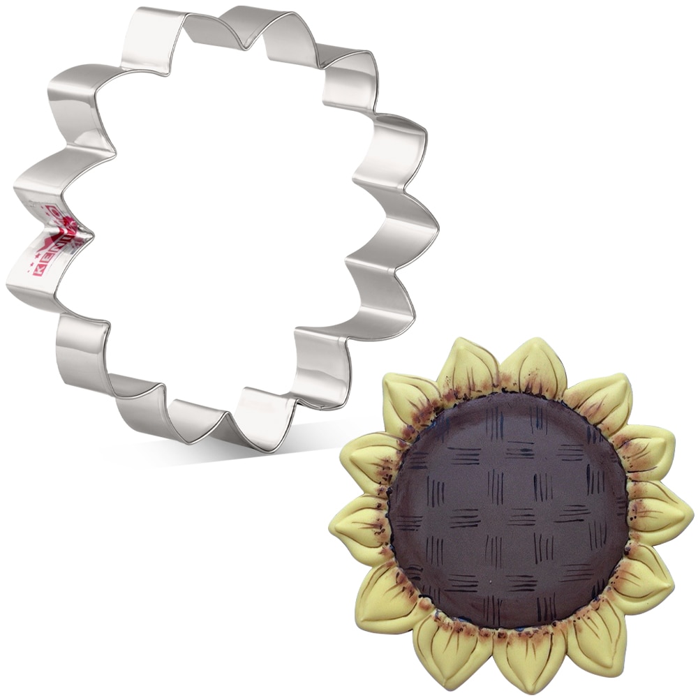 Keniao Pompoen Bloem Cookie Cutter-11.2X11.2 Cm-Fall/Herfst Biscuit Fondant Sandwich Brood Snijders-rvs