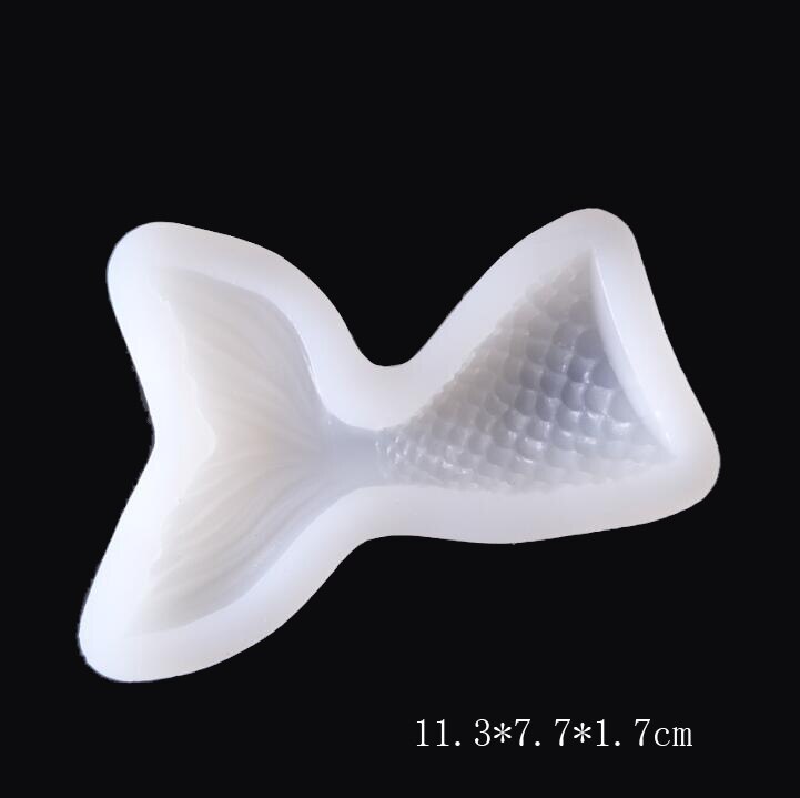 Silikonform mit flamingos, pferden, bäumen, blumen und lollis für schmuck, diamantanhänger, halsketten, bastelarbeiten, harz-epoxid-silikonform: Großer fisch