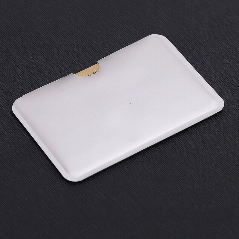 10 pcs Anti-Scan Card Sleeve Credit RFID Card Protector Anti-magnetic Aluminum Foil Portable Bank Card Holder: C