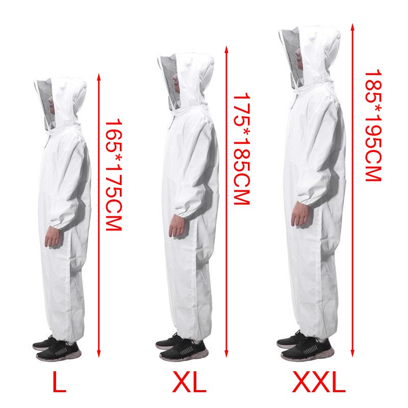 Katoen Full Body Bijenteelt Kleding Sluier Hood Hat Anti-Bee Jas Speciale Beschermende Kleding Bijenteelt Bee Pak Apparatuur
