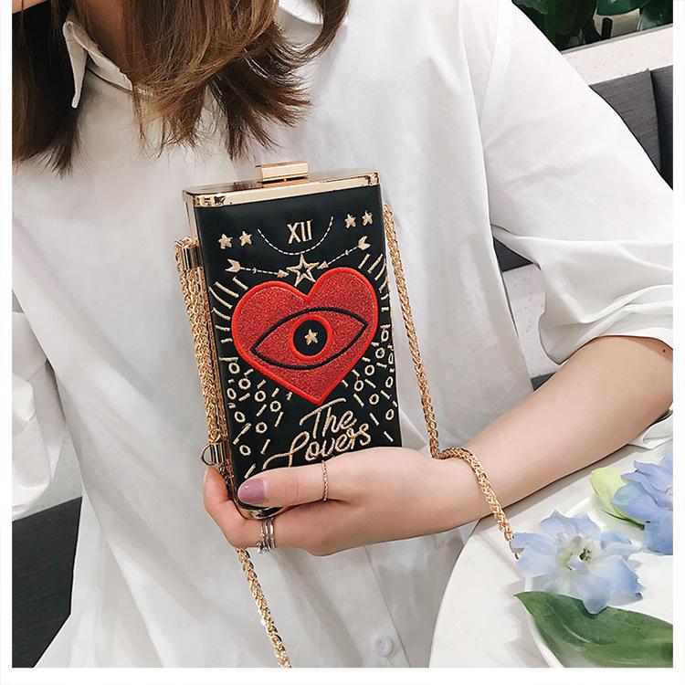 Sac à main de luxe brodé pour femmes, sacoche avec chaîne, pour fête, Cocktail, banquet, pochettes de jour