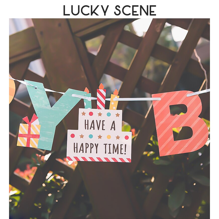 Colorful Birthday Letter Banner Flag for kids to celebrate First Birthday S00338