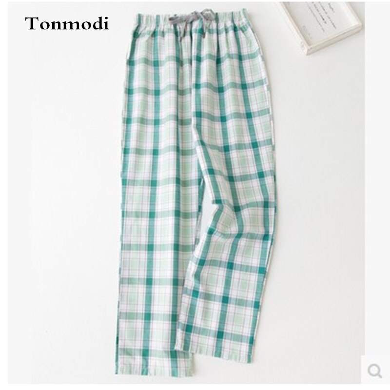 Damskie spodnie robić spania jesień 100% bawełna tkana chusta miłośników piżamy spodnie klimatyzacja