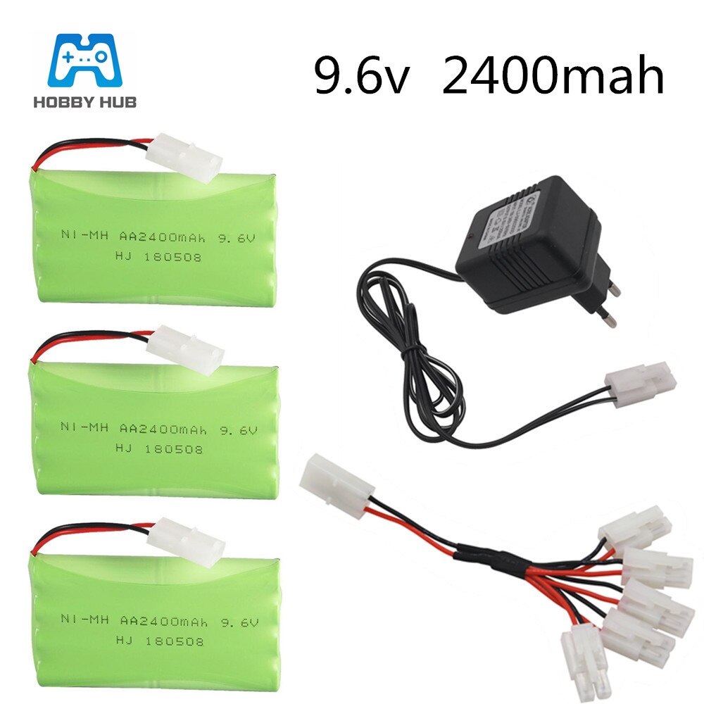 2/3/4 stuks 9.6v 2400 mah oplaadbare batterijen 9.6 v nimh aa-batterijen voor rc-speelgoed, elektrisch speelgoed, auto's, boten, wapens, verlichtingsfaciliteiten