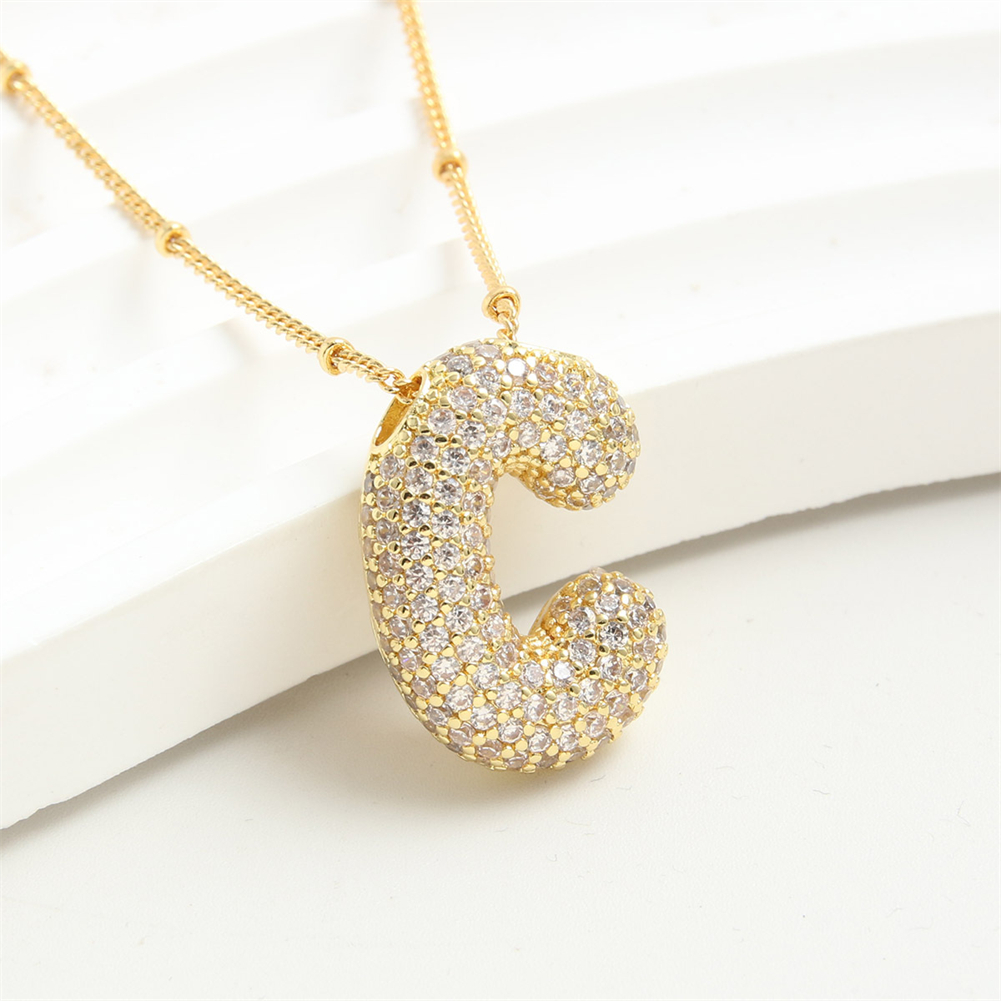 Colgante Vintage de acero inoxidable con letra dorada, Collar con inicial del alfabeto de A-Z para mujer, Collar de cadena, de joyería