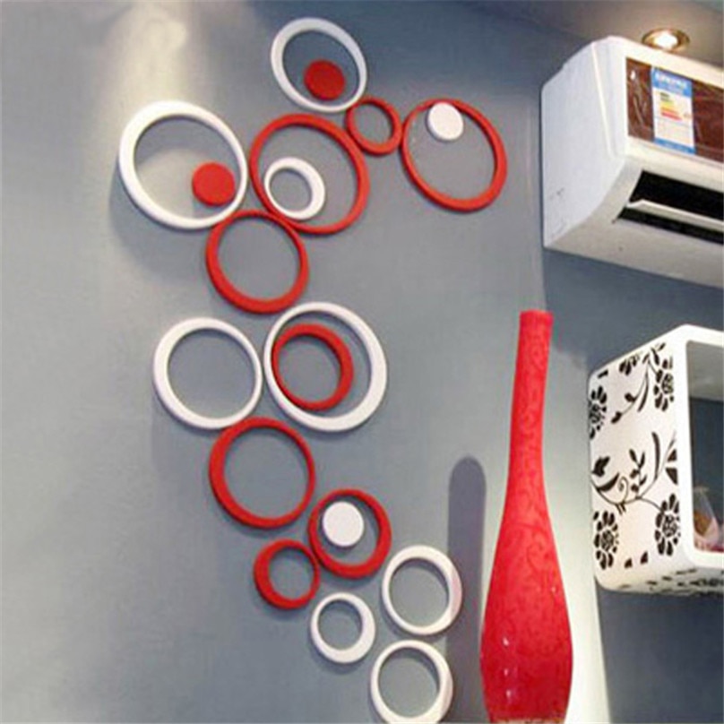 Pegatinas de pared circulares de lunares acrílicos para niños, decoración de habitaciones de bebé, calcomanías de pared redondas para el hogar, Mural de arte autoadhesivo DIY, 5 uds./lote