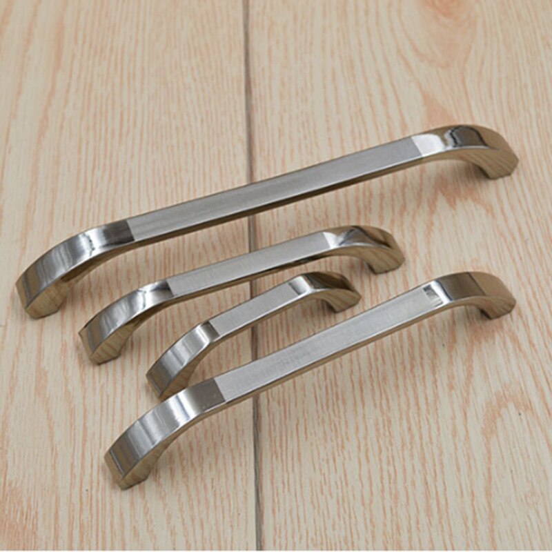 Couplecol-tiradores de acero inoxidable para puerta de armario de cocina, de níquel satinado, con arco, tirador del mango