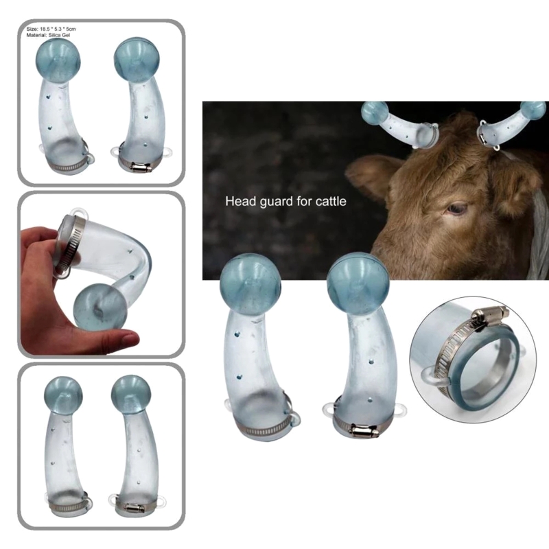 Protecteur Anti-combat en corne de vache, 2 pièces, en Silicone, sécurité et Protection de l&#39;environnement, élastique
