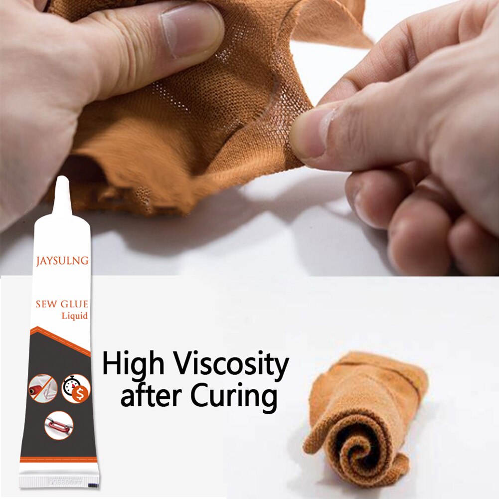 Pegamento líquido para coser, pegamento de secado rápido para tela instantánea de cuero, pegamento líquido ultraadherente para coser, pegamento multifunción para reparación de ropa, 1 unidad