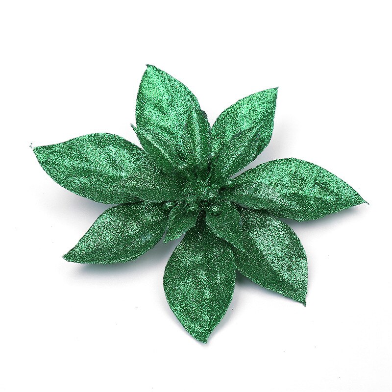 15cm paillettes fleur de soie artificielle grande tête de fleur ornements d'arbre de noël bricolage Scrapbooking décoration pour le nouvel an décor de noël: I