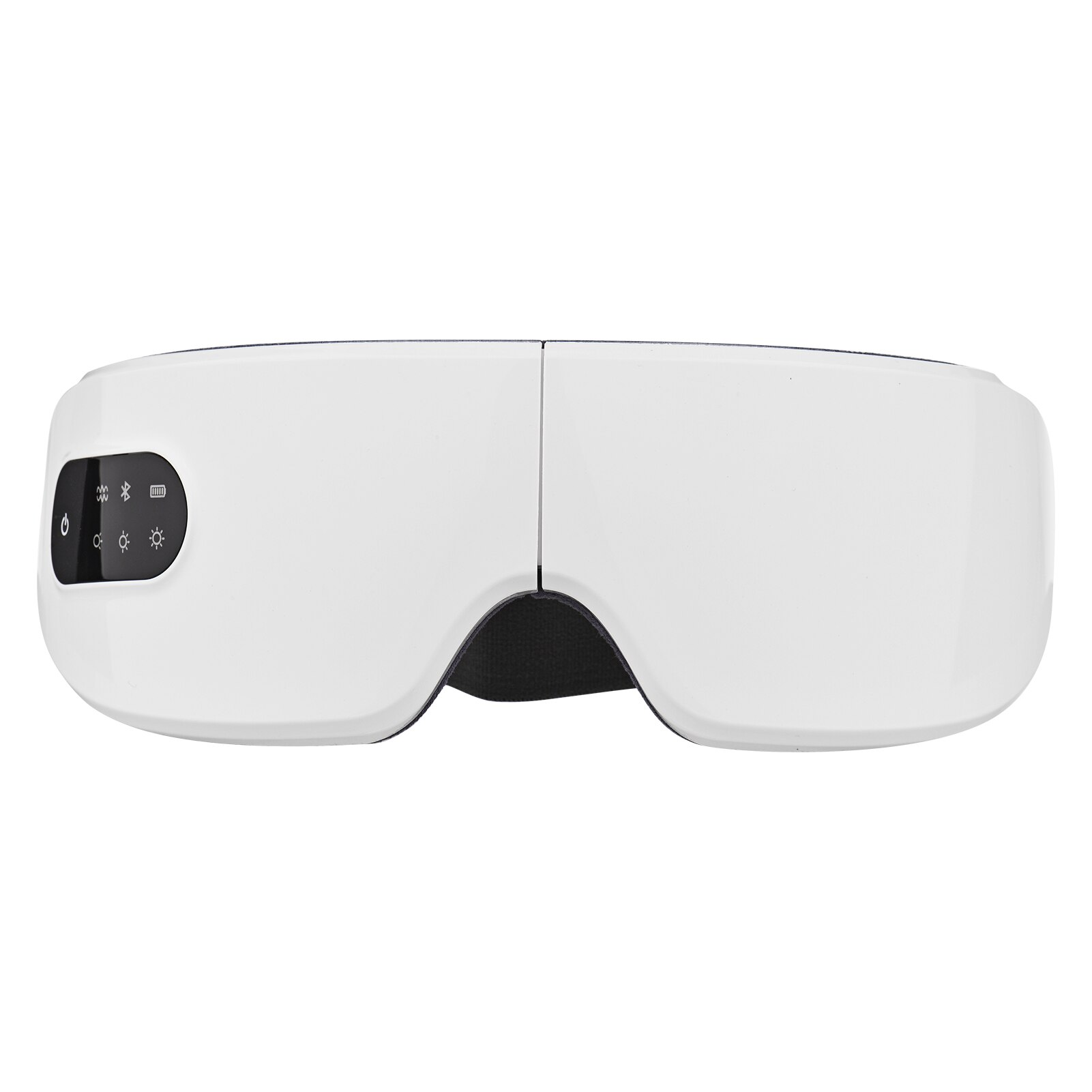 Electric Eye Massager with Heat Vibration for Relieve Eye Strain Built-in Battery 4 Levels Temperature BT Music Connection White