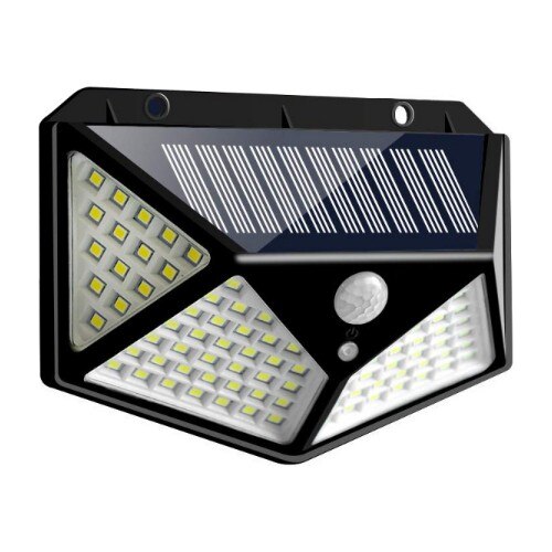 Mægtig solhave lampe 100 leds sensor sol lampe soldrevet havebelysning