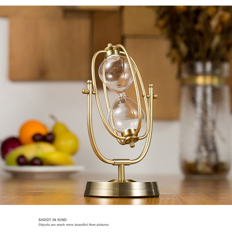Empty Sand Glass Hourglass Time Hourglass Timer Metal Study Living Room Office Desktop Decoration Home Accessories