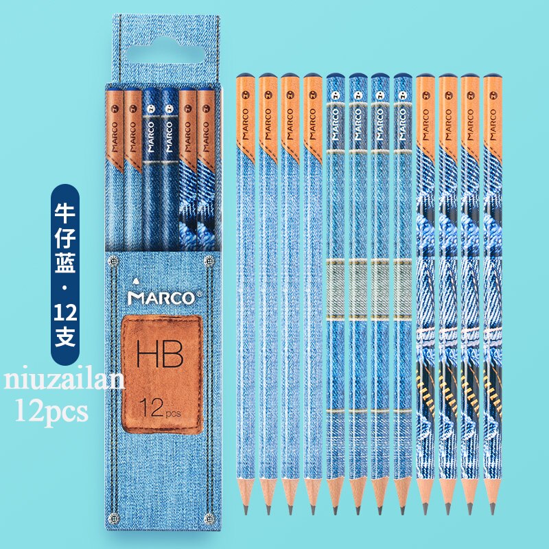 Jianwu penna trä 12 färg konst ritning penna skolmaterial kawaii skrivpennor för barns skrivprov