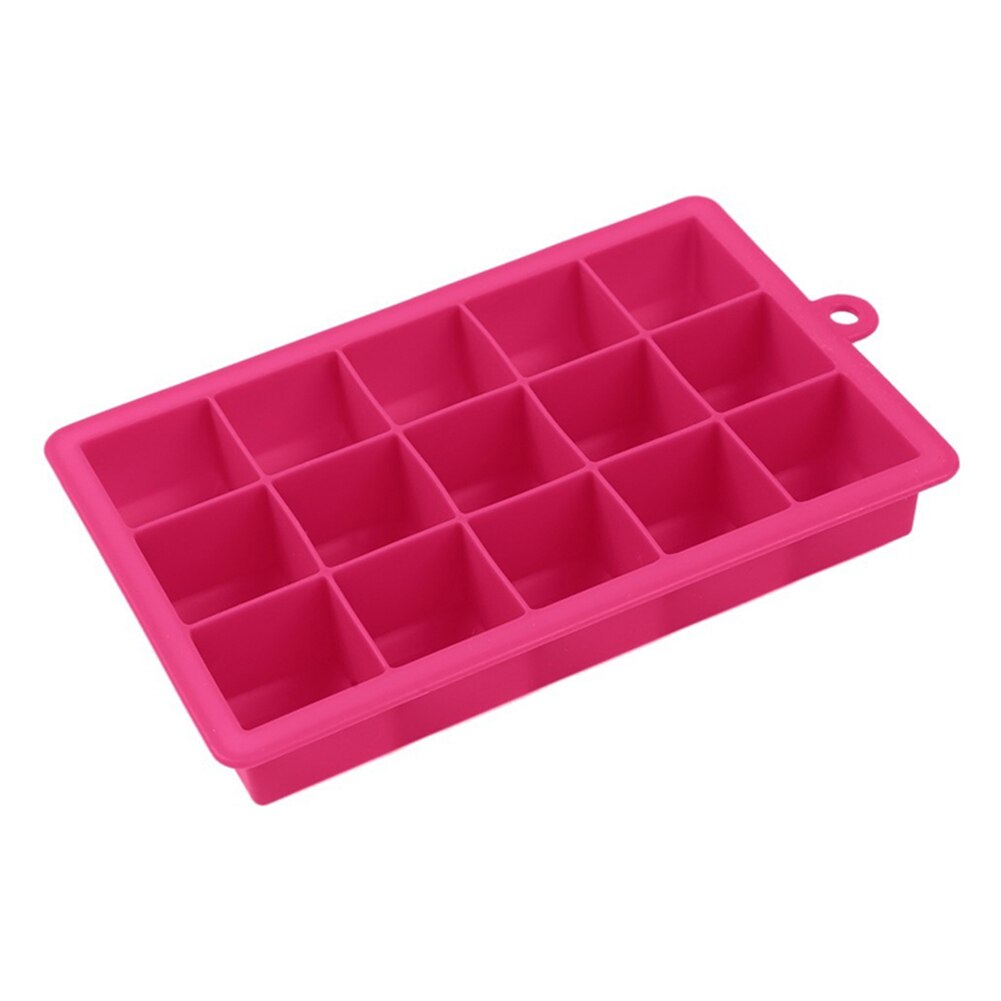 DIY Big Ice Cube Mold Square Shape Silicone Tray Fruit Maker 15 Lattice Bar Kitchen Accessories OCT998