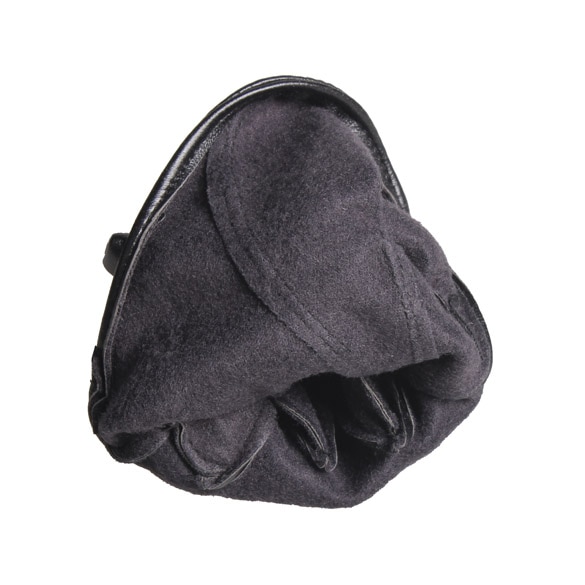 Lady Woman Tight Half Palm Gloves Imitation Leather Five Finger Black