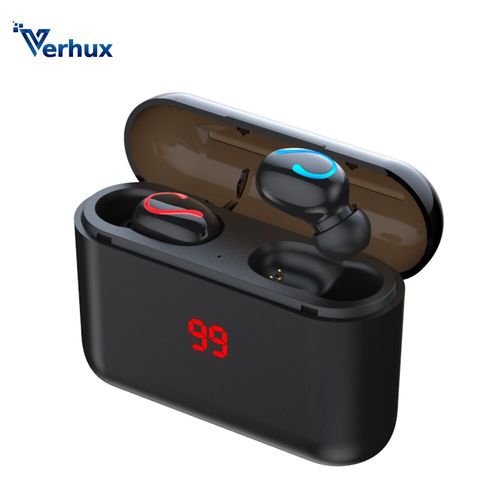 Auriculares HBQ Q32 TWS inalámbricos con Bluetooth 5,0, Auriculares deportivos manos libres, auriculares para Gaming estéreo 3D con micrófono de carga Bo