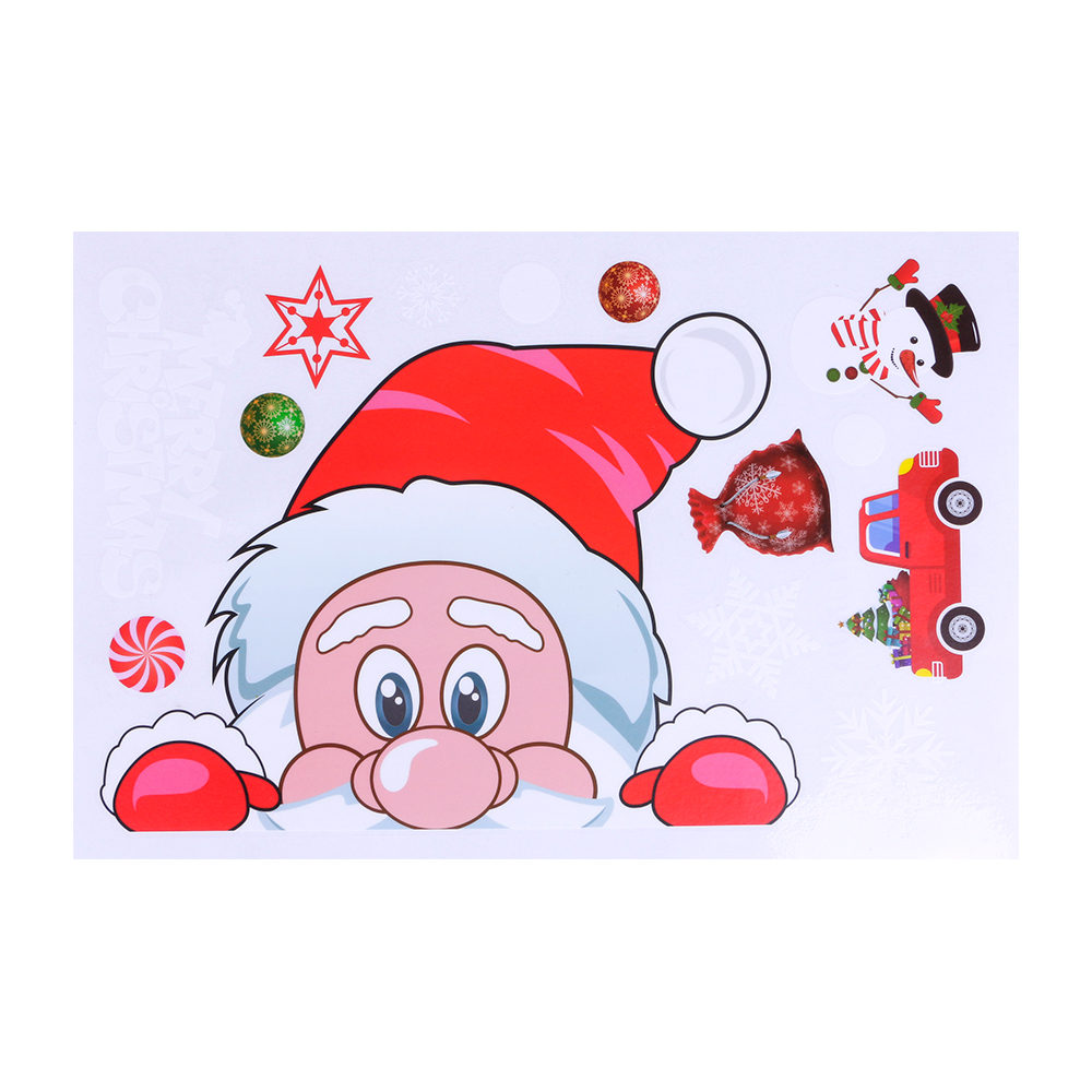 Window Sticker Christmas Static Stickers Decoration For Home Decor 8 Sheets Reusable