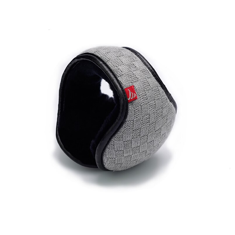 Brand Winter Knitted Earmuffs for Men Women Foldable Ear Warmers Ear Bag Adjustable Warm Plush Earmuffs Earflap Back Wear