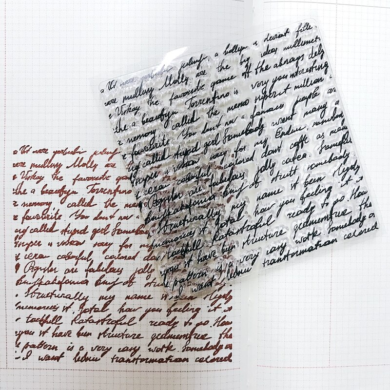 Kursiv engelsk avsnitt tydelig stempel gjør-det-selv-håndskriving journal dagbok bakgrunn dekorativ scrapbooking hobby håndverk leverandør