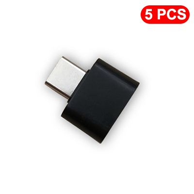 OTG Type C To USB 2.0 OTG Adapter USB C to USB 2.0 Converter Universal Male To Female Adapter Connector For Android Smartphones: Matte Black