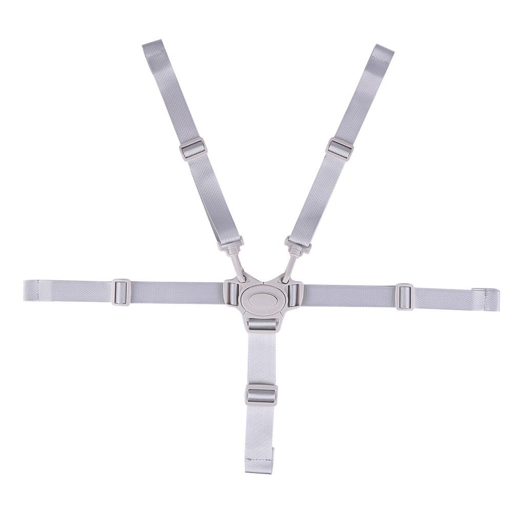 Arnés Universal de 5 puntos para bebé, cinturón de seguridad, cinturones de seguridad para cochecito, silla de paseo alta, cochecito de chico para niño, silla de paseo de estilo aleatorio: Gris