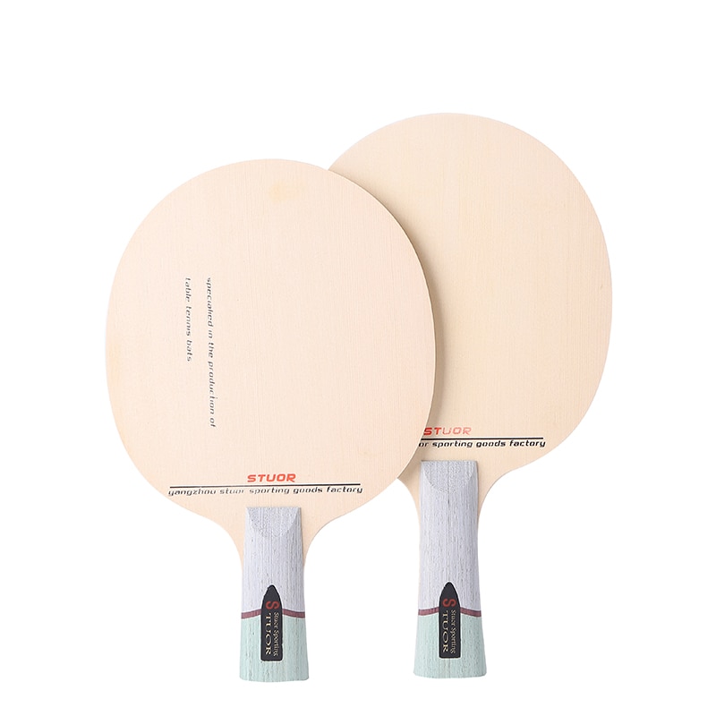 Stuor Thickened Hinoki table tennis blade hinoki wood ping pong racket 5 layers with built-in fiber carbon FL