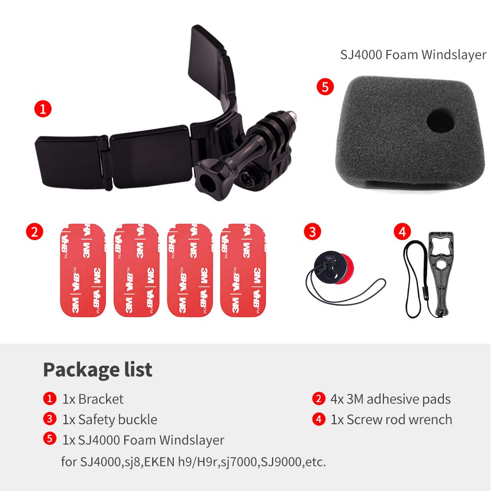 TUYU nowy Upgrade motocykl rower kask podbródek uchwyt na GoPro Max Hero 10 9 8 Insta360 OneR X2 DJI h9 akcesoria do kamer: sj4000 eken h9r kit