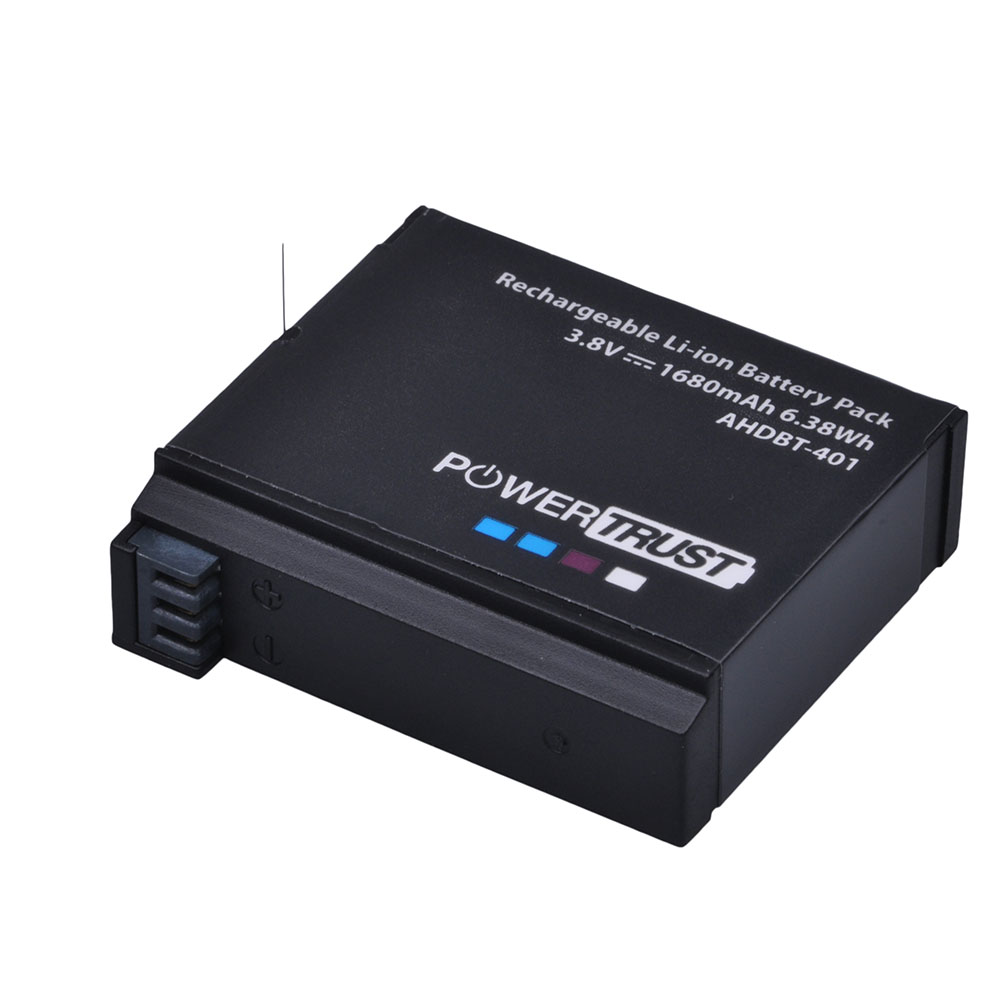 Powertrust 4 Stuks 3.8V Ahdbt 401 1680Mah Voor Go Pro AHDBT-401 AHDBT401 Li-Ion Digitale Camera Batterij Voor Gopro 4 Hd Hero 4 Hero4