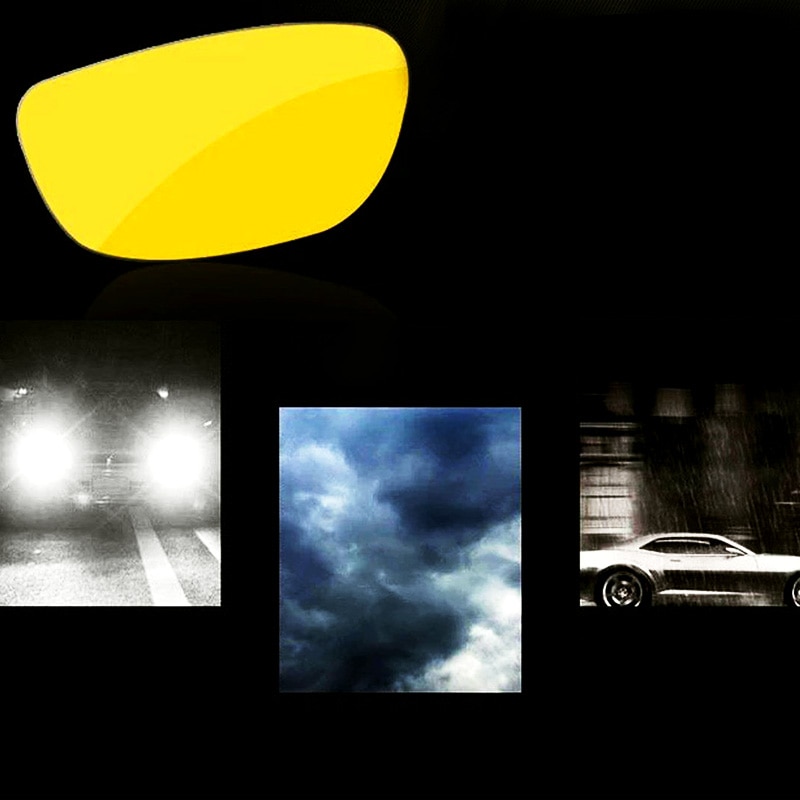 Night Vision Glasses For Driving Protective Gears Goggles Yellow Lens Ultra light Frame Sunglasses Anti-glare Cycling Glasses