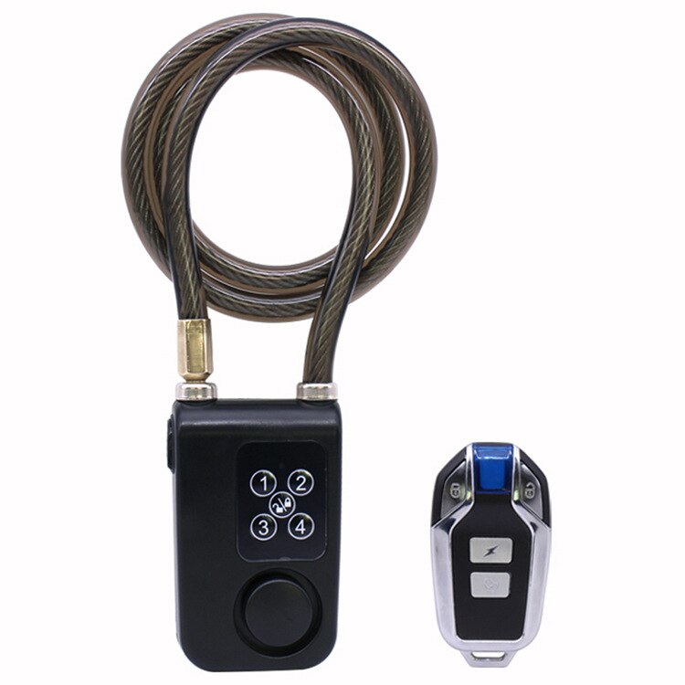 Wireless Remote Control Anti-theft Alarm Lock Electric Bike Bicycle Cycling Motorcycle Code Chain Lock