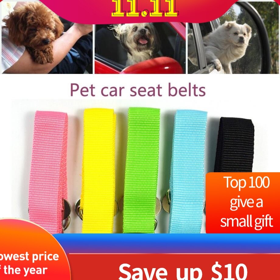 Huisdier Autogordel Roze Pet Veiligheidsgordels Verstelbare Hond Pet Autostoeltje Riem Terughoudendheid Lood Reizen leash