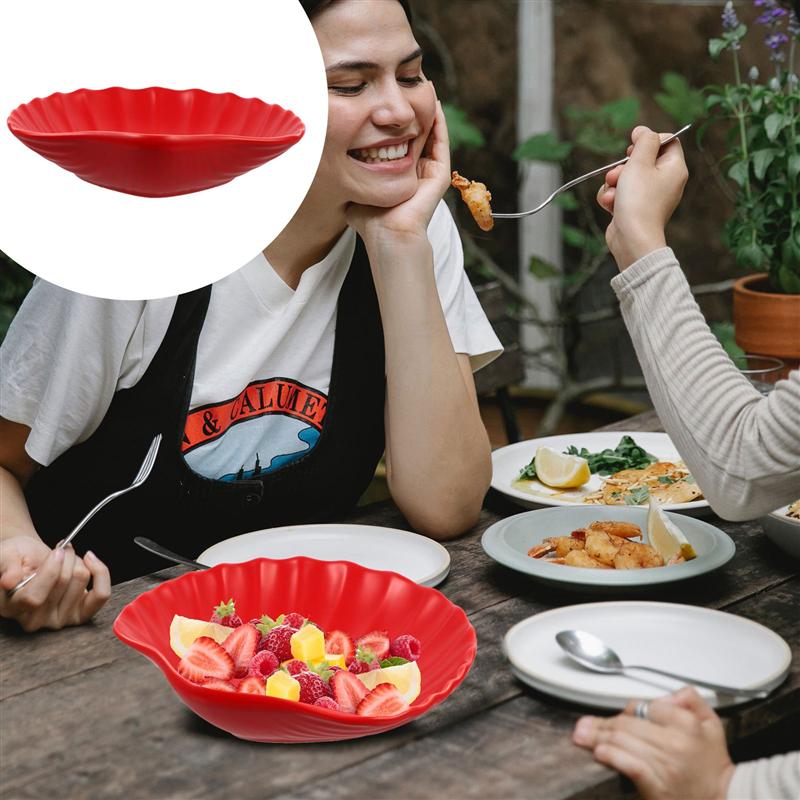 Shell Shape Ceramic Salad Plate Breakfast Fruit Dessert Cake Bread Dish Snack Tray Food Container Kitchen Tools Tableware