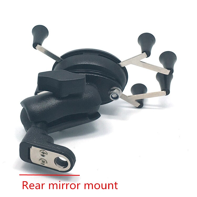 Jadkinsta Motorfiets Stuur Achteruitkijkspiegel Mount Rail X-Grip Voor Gopro Mobiel Smartphone Houder Voor Iphone 7 7 + 6S Ram Mounts: Rear mirror