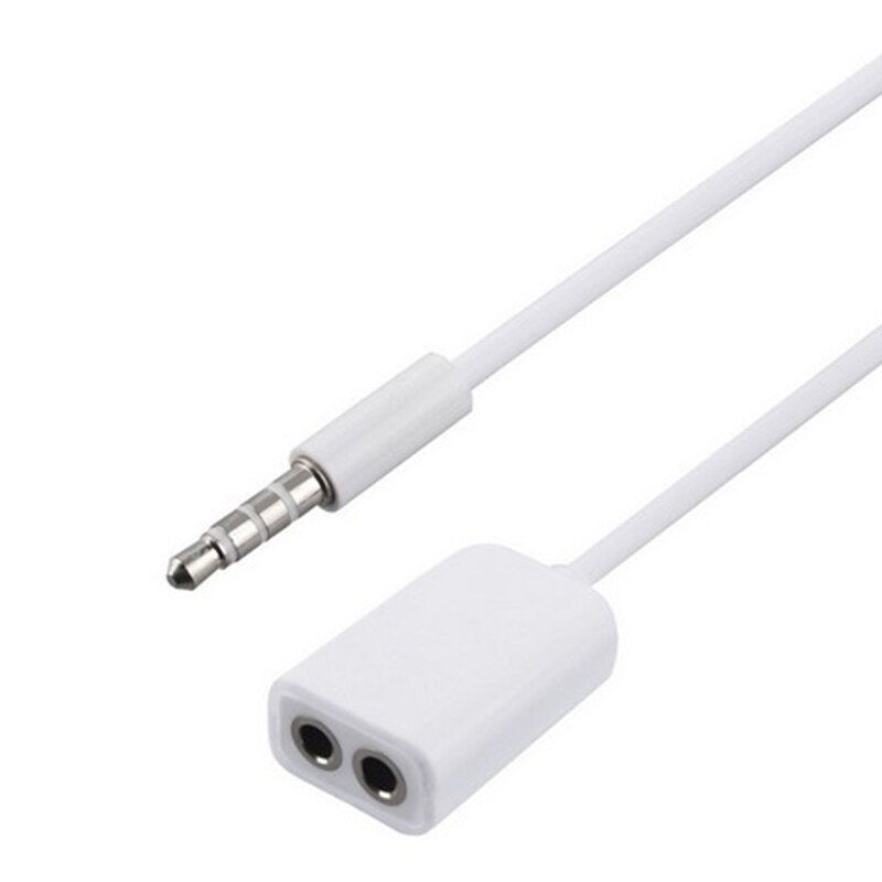 1PC Universal- 3,5mm Audio- Kabel Weiß Doppel Kopfhörer Mit Y Splitter Kabel Adapter Jack Stecker Einfach Zu tragen Um