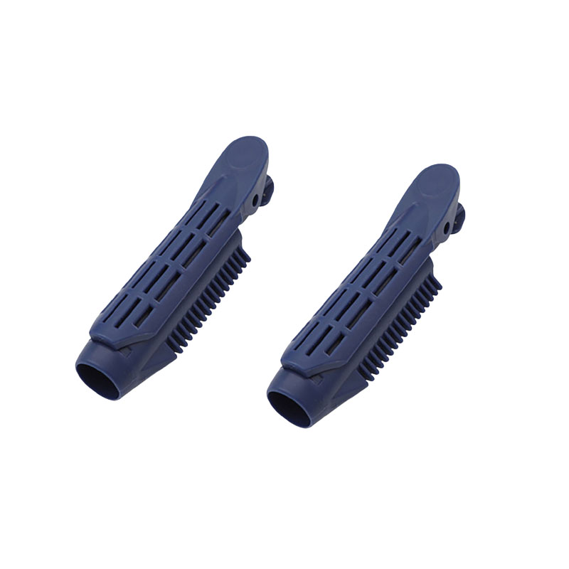 1/2/3Pcs Candy Kleur Haar Clip Wortel Pluizige Plastic Hair Curler Draagbare Bang Kapsel Golvend Haar pin Roller Haaraccessoires: Blue 2PCS